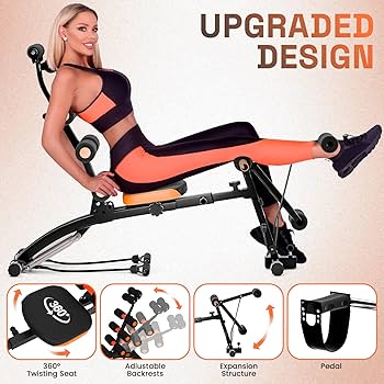 Amazon.com : 6 in 1 Ab Workout Bench for Home Gym Adjustable